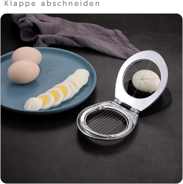 *Rustfritt stål eggeskjærer for egg og egg med 2 i 1 holdbar*