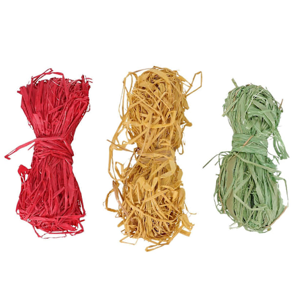 3 Nippua Raffia-nippuja Paperipakkausnarua Raffia-nauhaa DIY-askarteluun