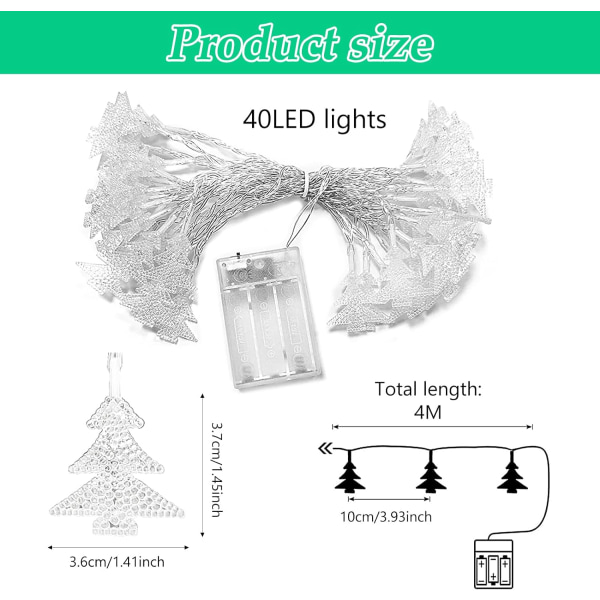 #String Lights, 4M 40 LED Christmas String Lights, LED Christmas D#