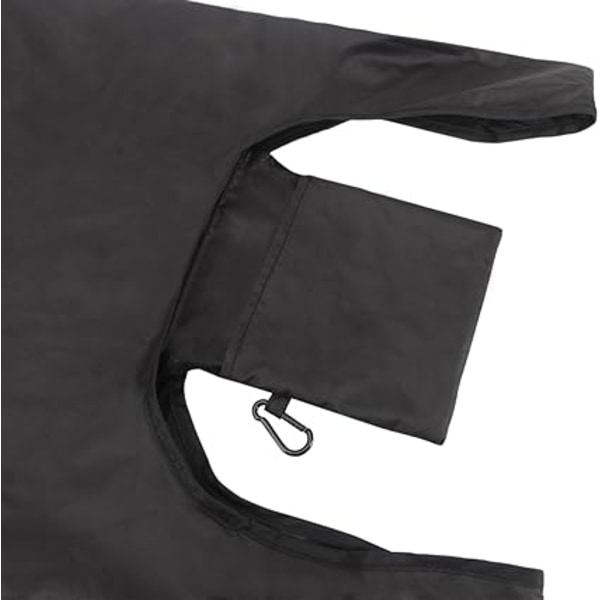 3 stk Genanvendelige Indkøbsposer, Foldbar Shopper med Fastgjort Lomme