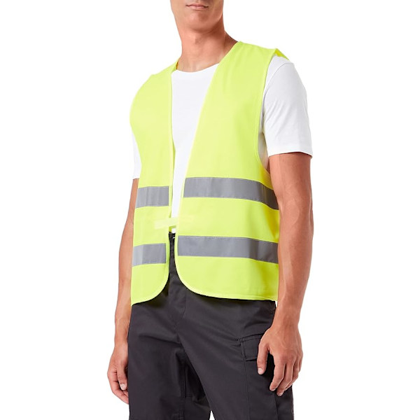 #Unisex Reflekterande Säkerhetsväst CE EN-471 T/XL Unik Hög Synlighet Gul Väst Gul XL EU#