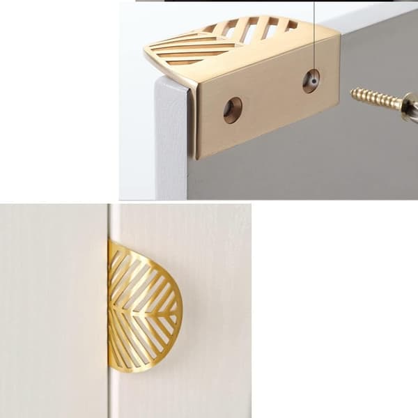 4 stk. Guld Skabsgreb, Bladformet Skabsgreb, Skjult