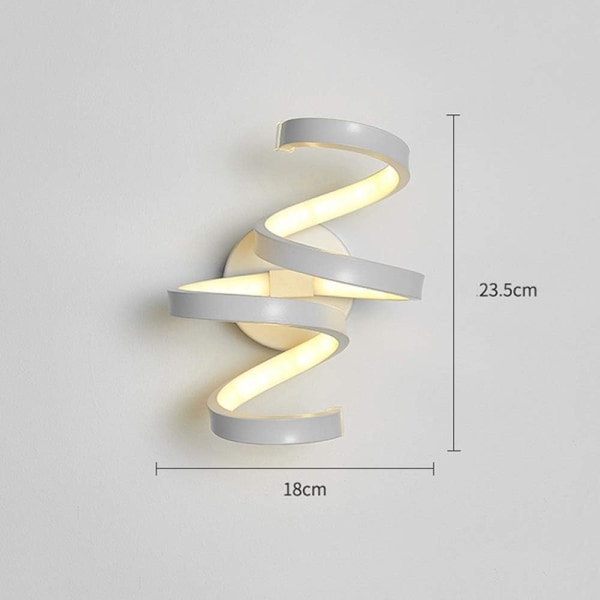 *Eurooppalainen LED-spiraaliseinävalaisin moderni minimalistinen alumiini + valkoinen*