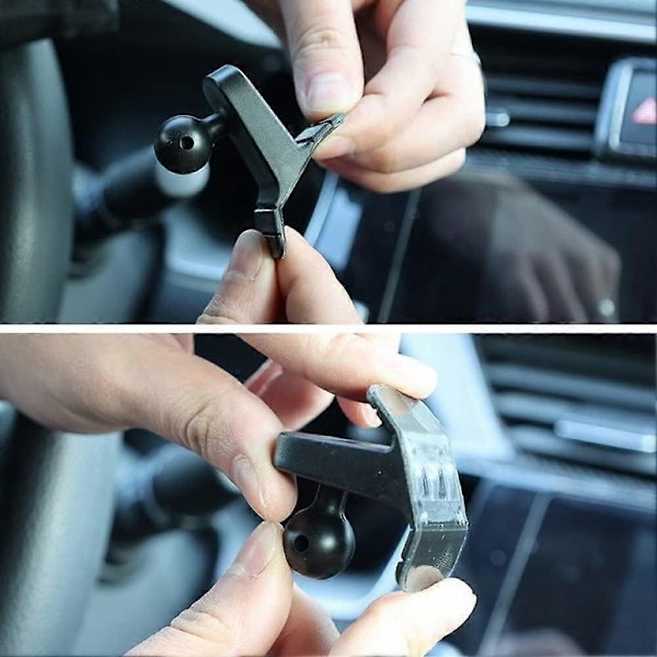 2-pack 17 mm Kulled Mobilhållare för Instrumentbräda - Fast Halkfri Bas för Bilens Luftventil - Biltillbehör