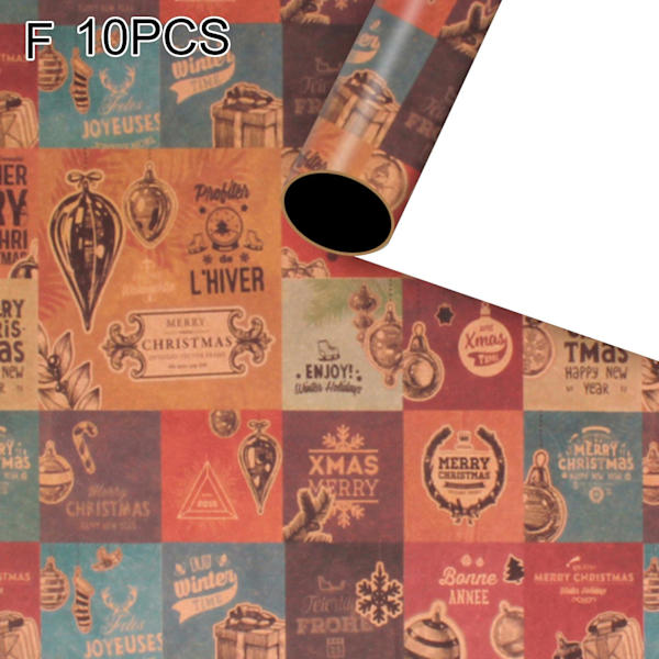 10 st Presentpapper Iögonfallande Slitstarkt Kraftpapper Bedårande Tecknad Godis Omslagspapper För Fest KaesiF