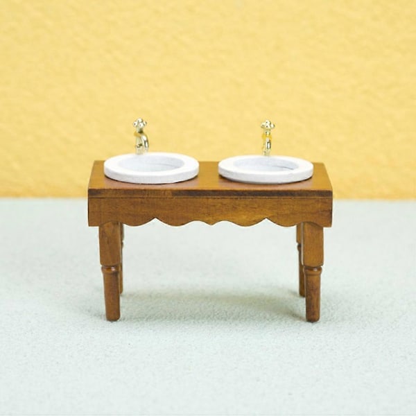 Miniatyr Vask Servant Miniatyr Baderomsbord Dukkehus Baderomsvask Simuleringsvask