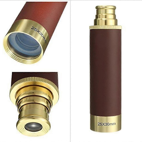Retro Pirat Kikkert Zoombar 25x30 Lomme Monokular Bærbar Sammenklappelig