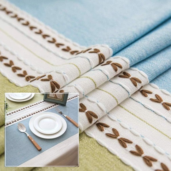 /#/Cotton Linen Washable Table Cloth Rectangular Dustproof Tabl/#/