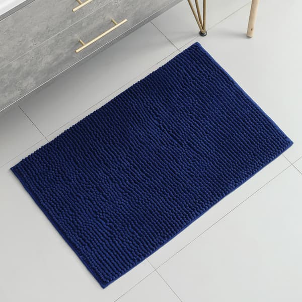 40x60cm (Mørkeblå) Bademåtte Antislip Absorberende Badeværelsesmåtte til Bruser