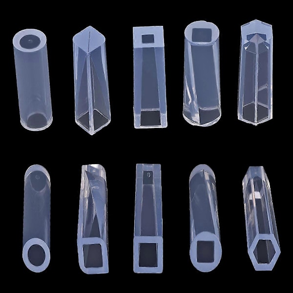 10 stk. silikonformer for smykkeanheng DIY resin støpeform håndverktøy