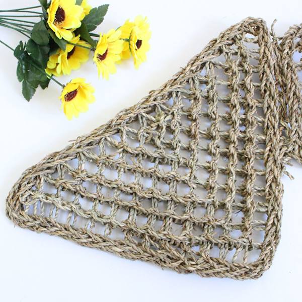 #Lizard Lounger Naturliga Sjøgräsfibrer för Anoler Skäggagamer Gekos Leguaner och Eremitkräftor Rektangulär 20*20*28CM#