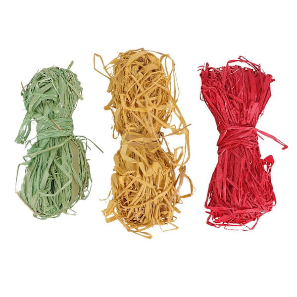 3 Nippua Raffia-nippuja Paperipakkausnarua Raffia-nauhaa DIY-askarteluun
