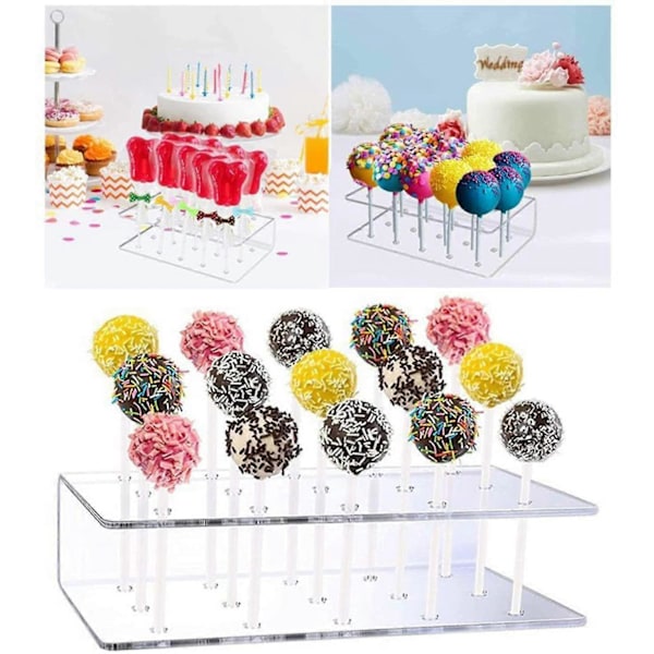 Lollipopställ godishållare ställ lollipop display rack tårtställning tårtställ party lollipopställ tårtbas genomskinligt ställ