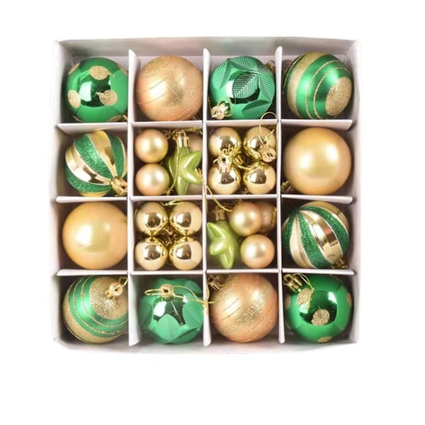 #Paket med 42 målade julgranskulor#