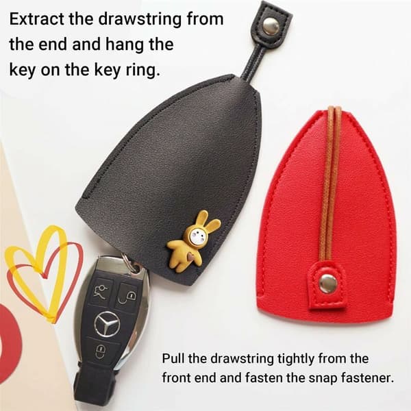 Easter Leather Keychain, Rabbit and Egg Keychain, Car Key Protector, Car Key Case, PU Leather Car Key Case, Easter Key Organizer
