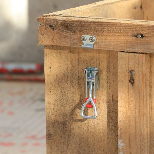 *Metall Carpenter's Clamps Lever Latch, Set om 6 Klämmande Spärrar Snabbfrigörande Dörrlås (S)*