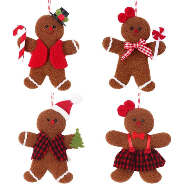 *4 Pepparkaksgubbe Dockor Prydnader Pepparkaksgubbe Chris*