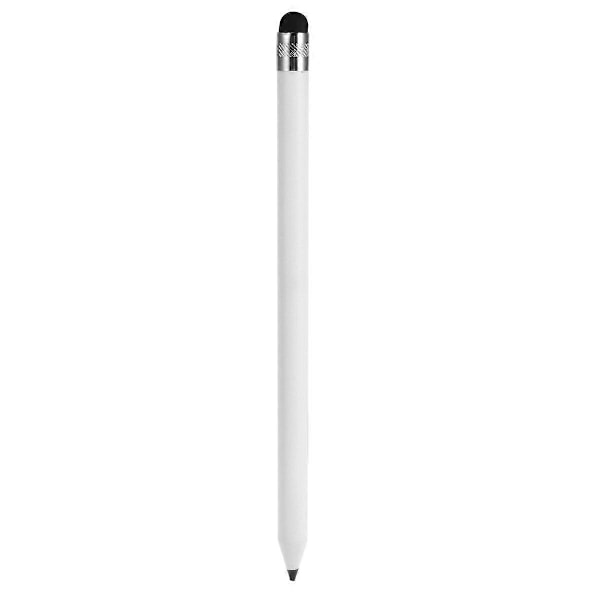 Høy Presisjon Stylus Multipurpose Touch Penn Skriving Kapasitiv Stylus for Telefon Nettbrett (Hvit)