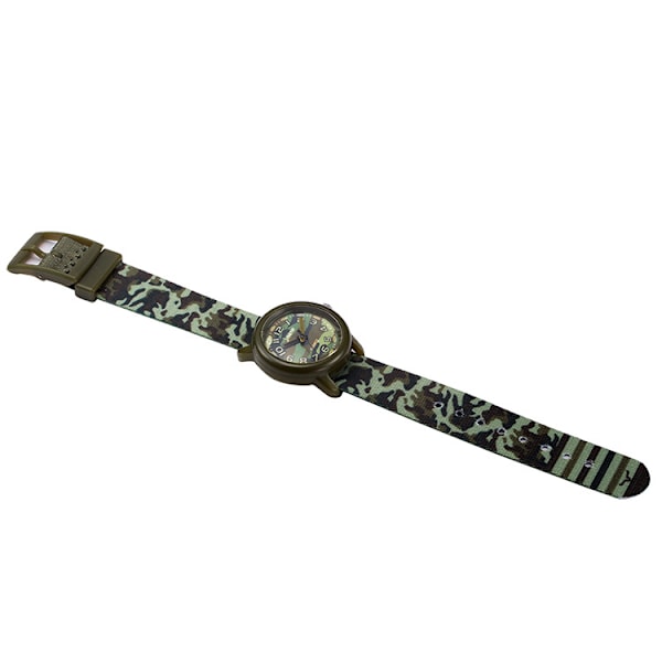 #Drengeuhr, vandtæt, 3D åndbar rem, camouflagegrøn#