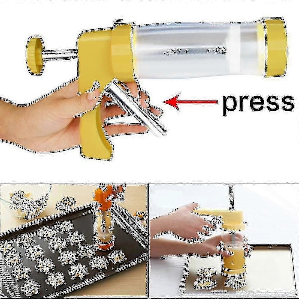 Kakpress Spritspåse Set Maskin Kex Tårta Gör Set Dekor Kakdekoreringsverktyg