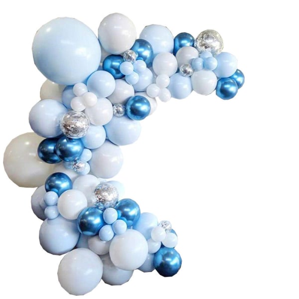 107 st (Maca Blue Suit) Helium latexballonger för Kid Girl Women