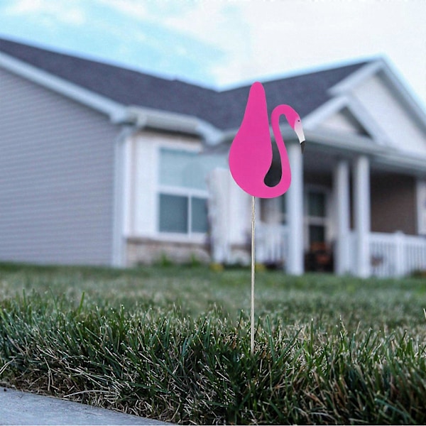 1 stk. Udendørs Flamingo Pynt Gårdhave Layout Ornament Børnelegetøj (Mørk Pink)