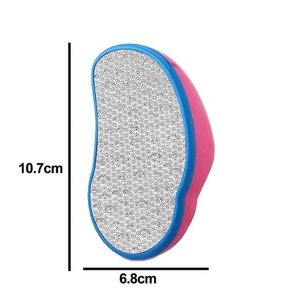 Nanoglassfotfil, med grepsvennlig bakskall, død hudhård hud