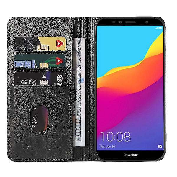 Magnetiskt läderfodral för Huawei Y7 2018