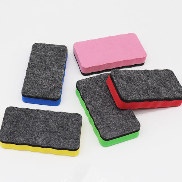 #6 stk Magnetiske Whiteboard-Viskelær med Tykk Filtpute Tørr Visking for Barn Whiteboard Fargerik Tørr Visking for Rengjøring av Tørr Viskingstavler#