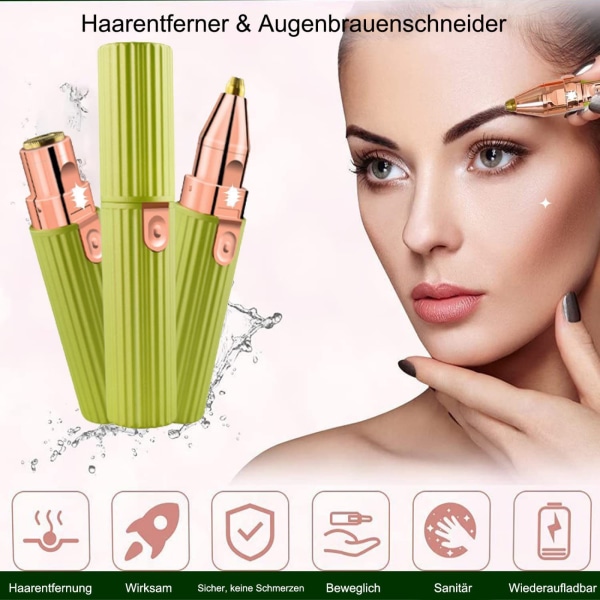 #Ansigts Epilator 2 i 1 Razor og Smertefri Øjenbryn Epilator#