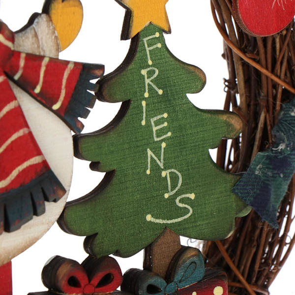 Flätat julkrans - Välkommen dörrkrans för jul - Ch