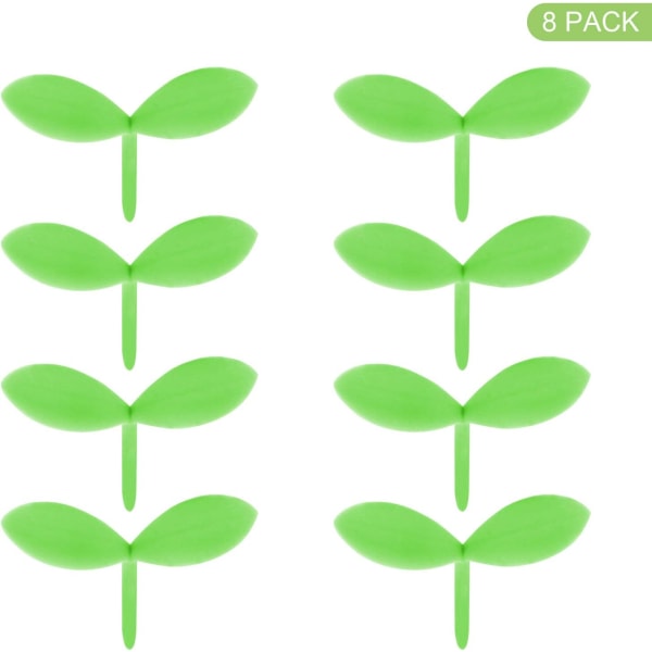 8 stycken grodd små gröna bokmärken, silikongräs spr