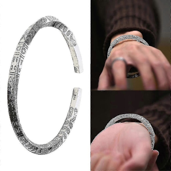 Vikingaarmband för män Skydd Amulett Möbius Manschettarmband Födelsedagspresent