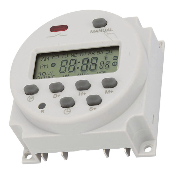 Liten Typ 7 Dagars Programmerbar Digital Display Timer Switch 1S~168h 5VA(5V DC)