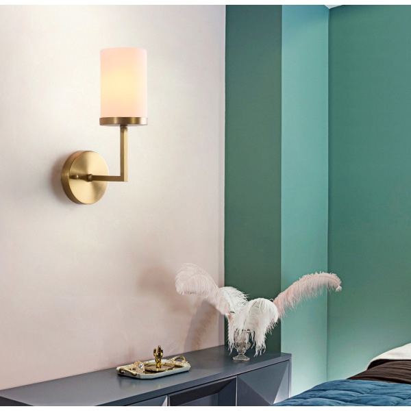 *Alle kobber væglampe moderne moderne stue baggrund væg soveværelse sengebord sengebord post moderne lys luksus enkelt hoved væglampe*