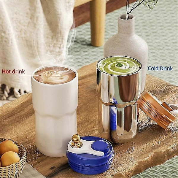420ML Digital Smart Kaffeisolering Kopp Rostfritt Stål LED Temperaturdisplay Flaska Bil Fordonsmugg