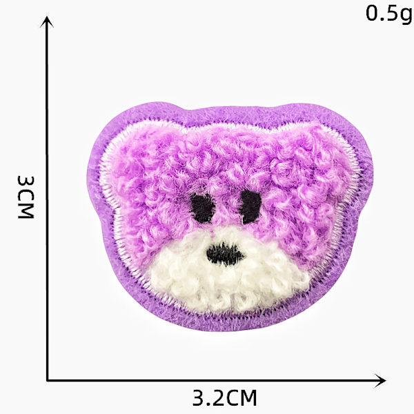 /#/10 termoklæbende broderede patches i en elegant farvepalet af co/#/