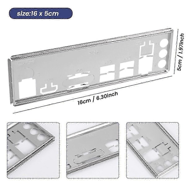 I/O-skærm bagplade til B250C B75 12USB B75 8USB Mining bundkort IO Baffle Chassis Bracket