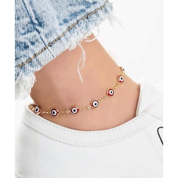 Forgyldt Ondt Øje Anklet Armbånd