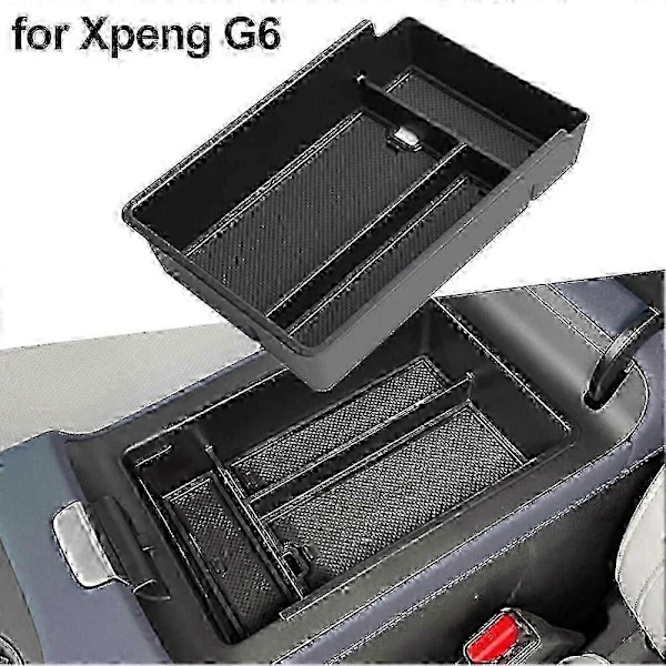 ABS+PVC Bil Armlene Oppbevaringsorganisator for Xpeng G6 - Konsollboks