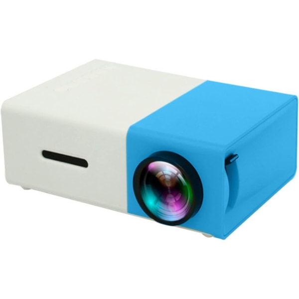 #(Blå) mini bærbar projektor, mini projektor, videoprojektor#