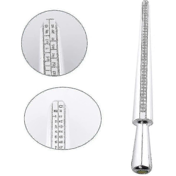 Ringmätare Mätverktyg, 4 Storlekar Ringmätsticka Metall Dorn & Finger Mätverktygsset