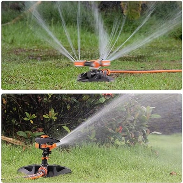 Trädgårdssprinkler, Automatisk 360° Rotationsbar Justerbar Trädgårdssprinkler