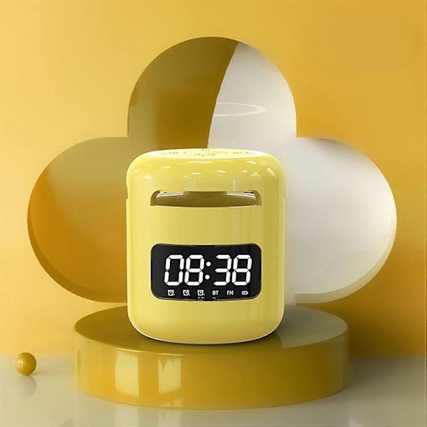 Bärbar 5.0 Bluetooth Kreativ Trådlös Högtalare Alarm Bluetooth