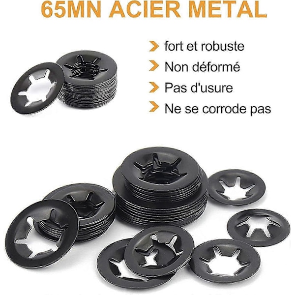 680 stk. Starlock Flat Skive Sett M3 M4 M5 M6 M8 M10 M12