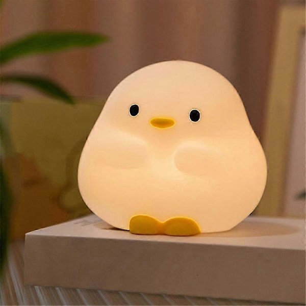 Ande Natlampe, Sød Andelampe, Squishy Silikone Natlampe Med 30 Minutters Timer, Genopladelig Be