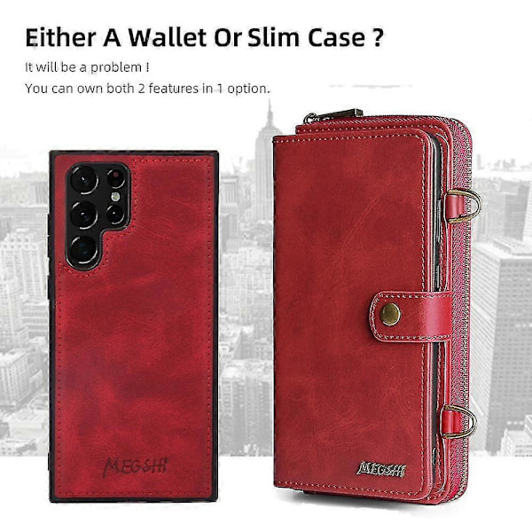 Mobiltelefoncovers - Universal Samsung A22 5G Flip Cover Etui med Crossbody Rem & Wallet Slots