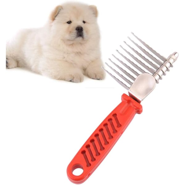 #(Red) Pet Comb - Dematting Comb for Dogs and Cats Dematting Tool Pet Detang#