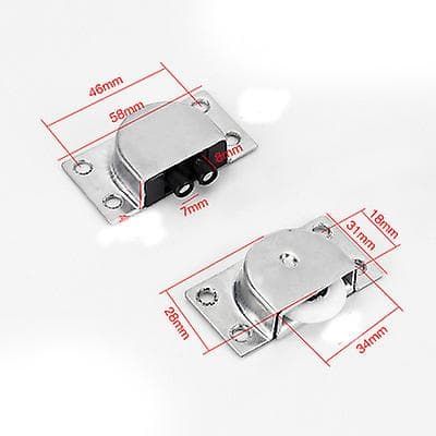 4-pak Skydehjul til Skab Skab Vindue Skydedør Hardware Tilbehør