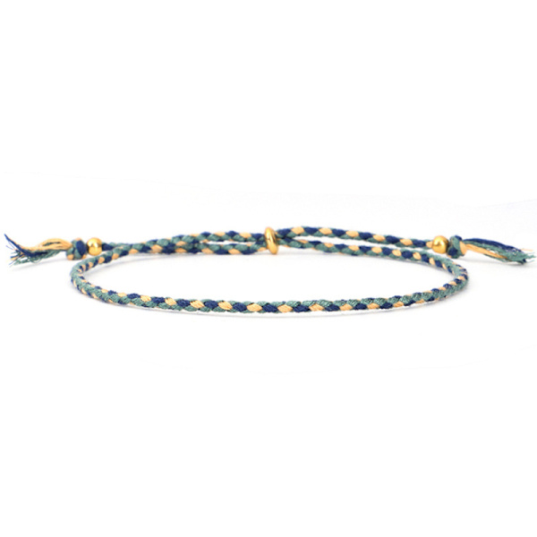 Flätat armband, färgglada handgjorda snöre armband, justerbar